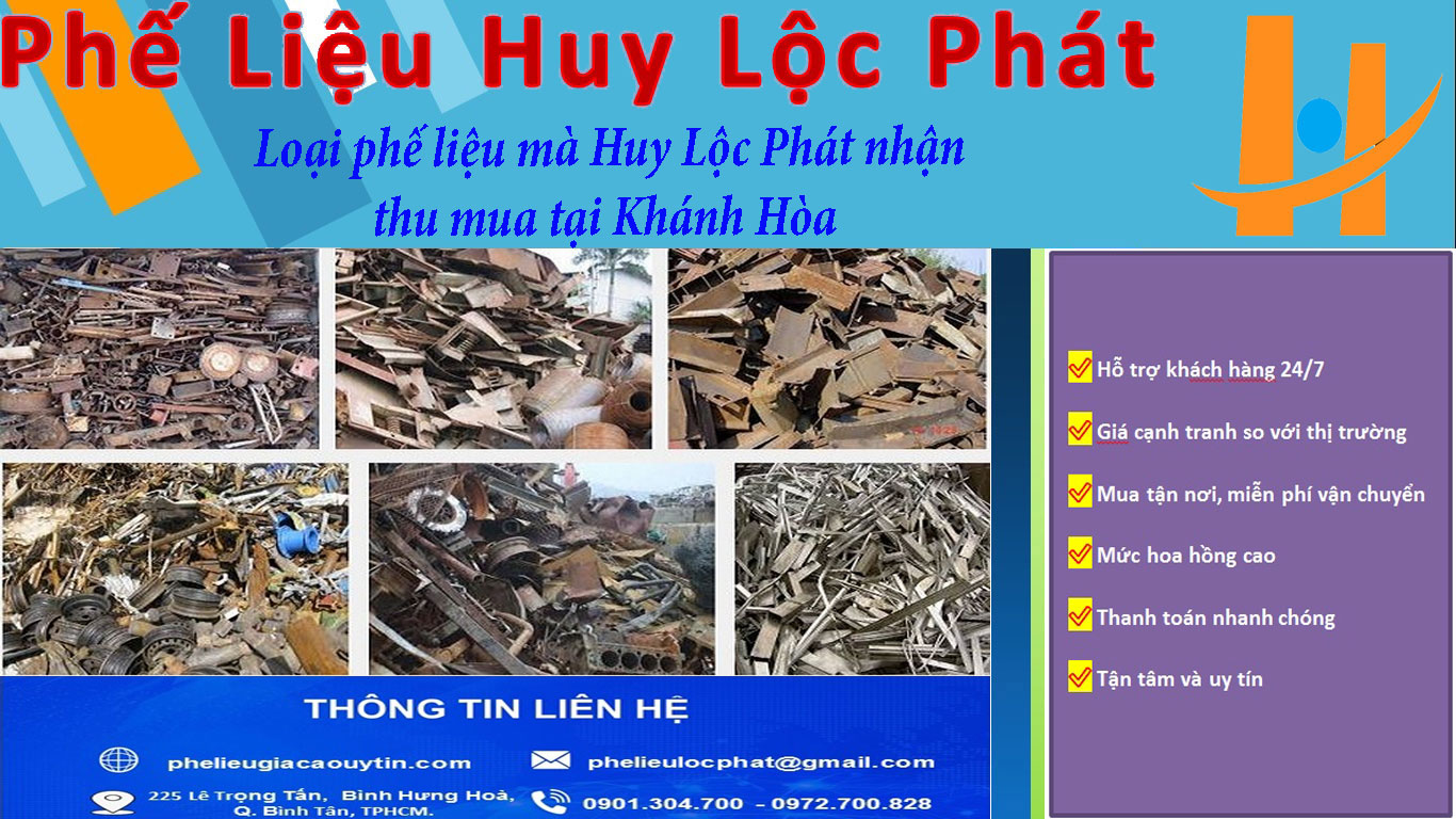 Loại phế liệu mà Huy Lộc Phát nhận thu mua tại Khánh Hòa